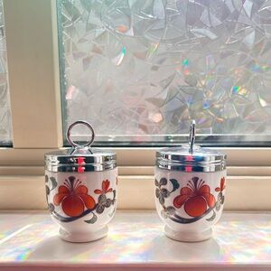 Royal Worcester Egg Coddler Pair - Grainger Imari